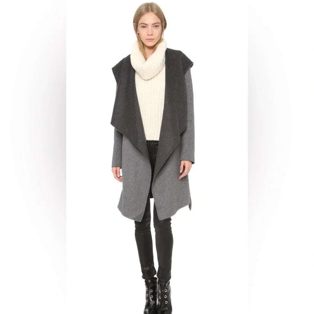 Soia & Kyo Wool Belted Wrap Coat - Picture 1 of 11